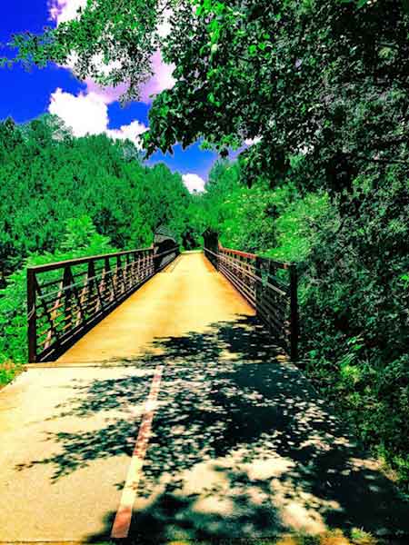 Image Download of Flat Bridge on Bike Trail Free of Cost - Bike Trail Stock Photo