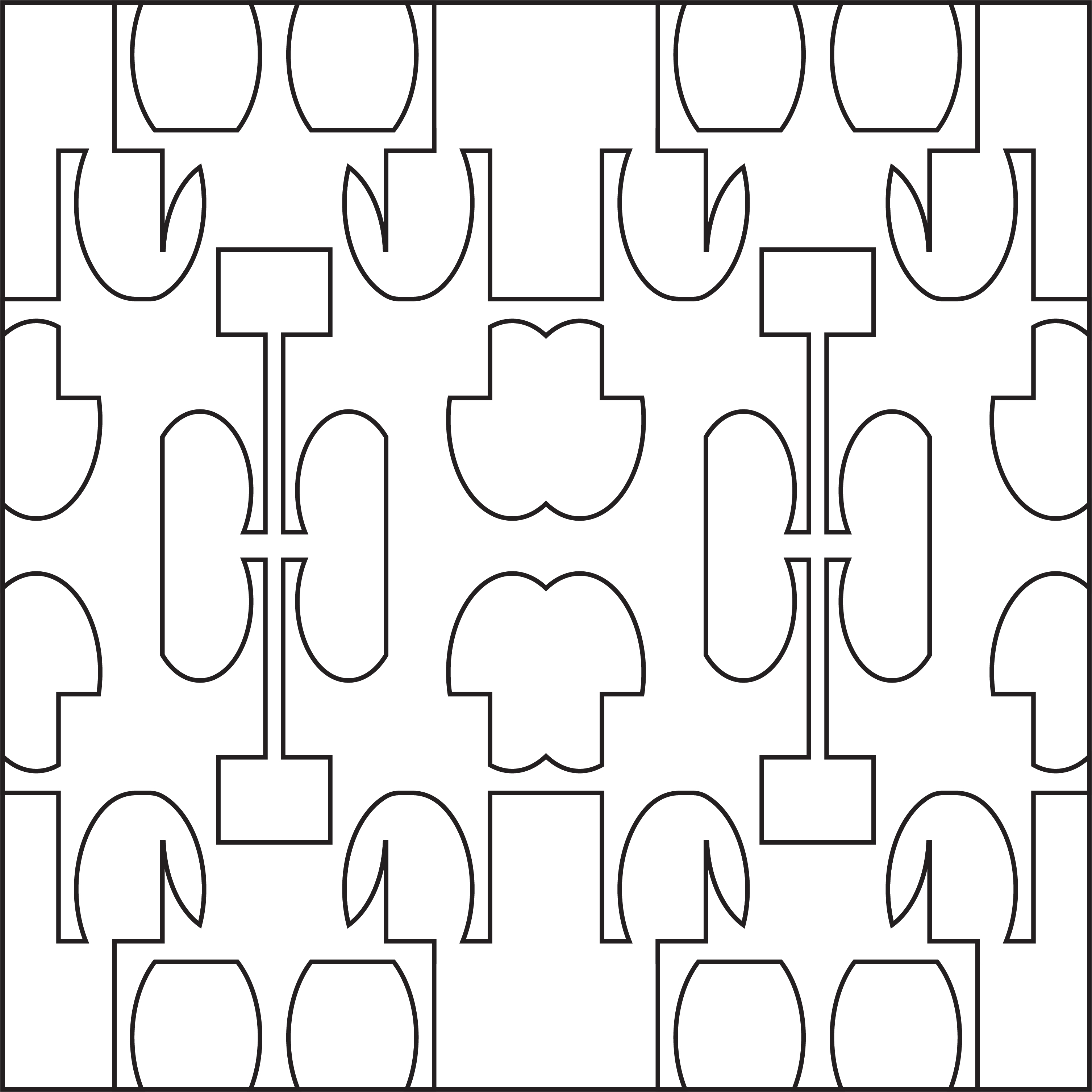 Download Section Arches - Graphic Design Element Pattern Download - Blank Preview