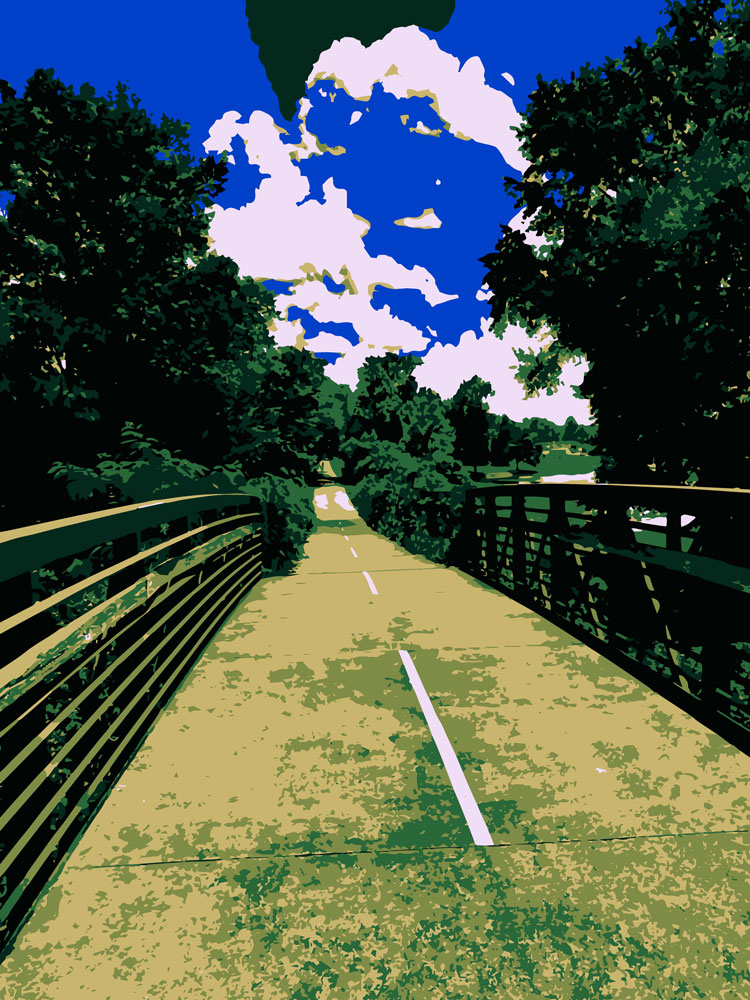 Download On a Silver Comet Bridge - Bike Trail Stock Photo Download - Blank Preview