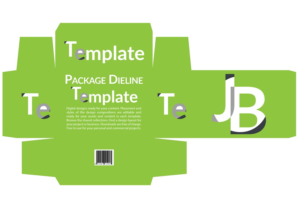 Download Package 10in Dieline - Photoshop Dieline Template Download - Brand Preview